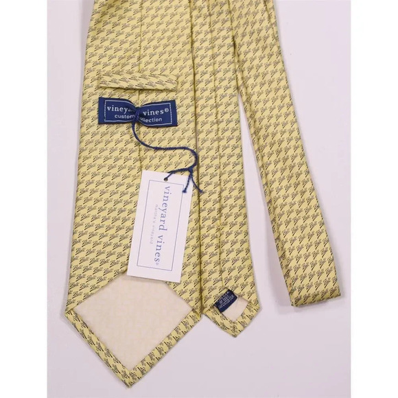 Vinevard Vines x Ball Corporation Logo Yellow Silk Necktie Tie New NWT - Picture 4 of 6
